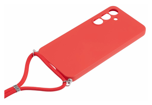 Samsung Galaxy A16 Hoesje met Koord en Camera Bescherming Back Cover Rood afbeelding 7