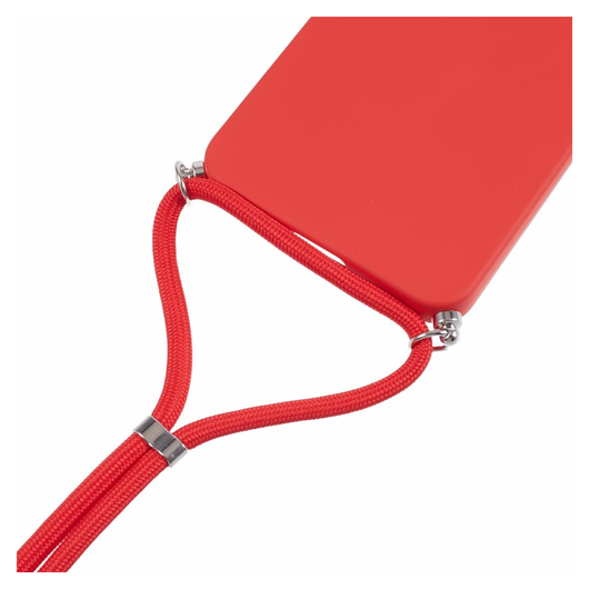 Samsung Galaxy A16 Hoesje met Koord en Camera Bescherming Back Cover Rood afbeelding 8