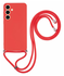 Samsung Galaxy A16 Hoesje met Koord en Camera Bescherming Back Cover Rood