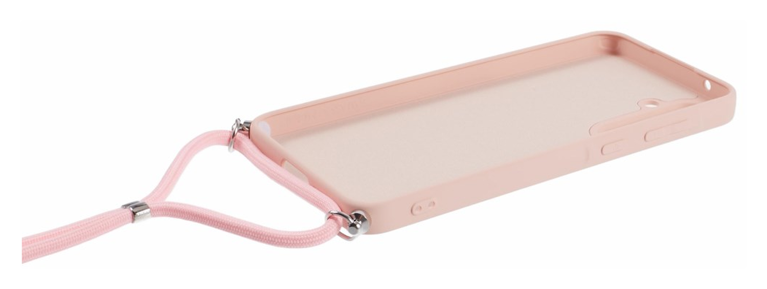 Samsung Galaxy A55 Hoesje met Koord en Camera Bescherming Back Cover Roze afbeelding 7
