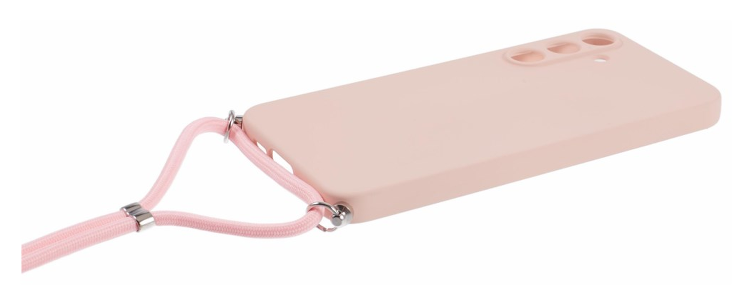 Samsung Galaxy A55 Hoesje met Koord en Camera Bescherming Back Cover Roze afbeelding 8