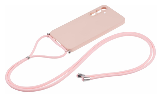 Samsung Galaxy A55 Hoesje met Koord en Camera Bescherming Back Cover Roze afbeelding 6