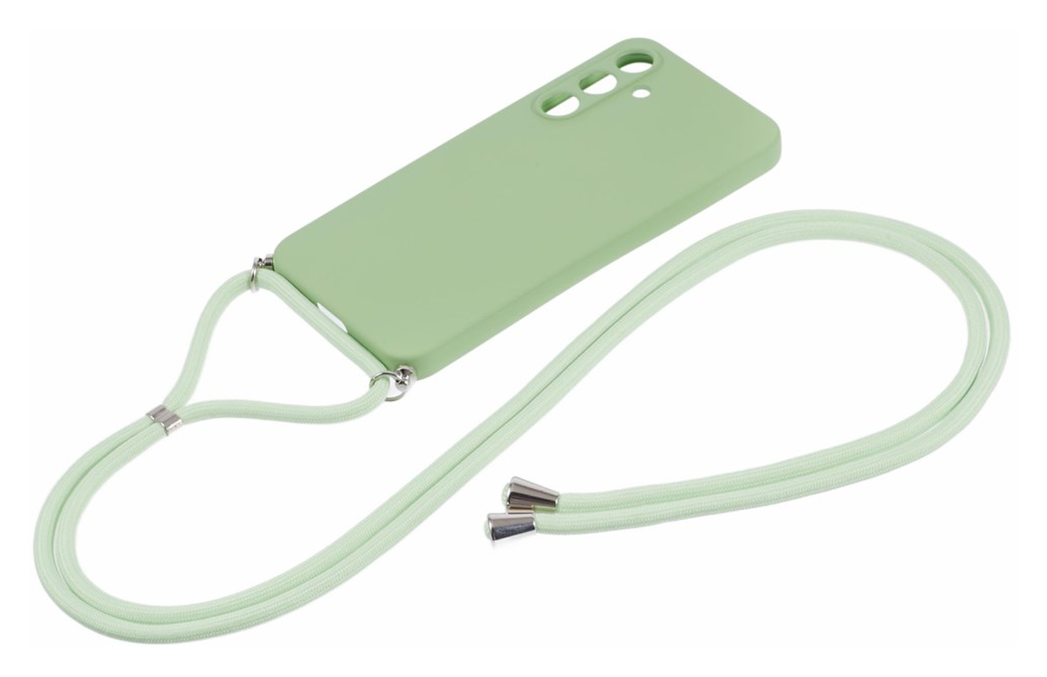 Samsung Galaxy A55 Hoesje met Koord en Camera Bescherming Back Cover Matcha afbeelding 6