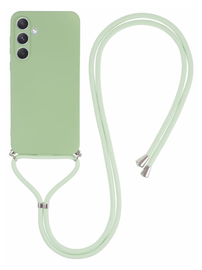 Samsung Galaxy A55 Hoesje met Koord en Camera Bescherming Back Cover Matcha