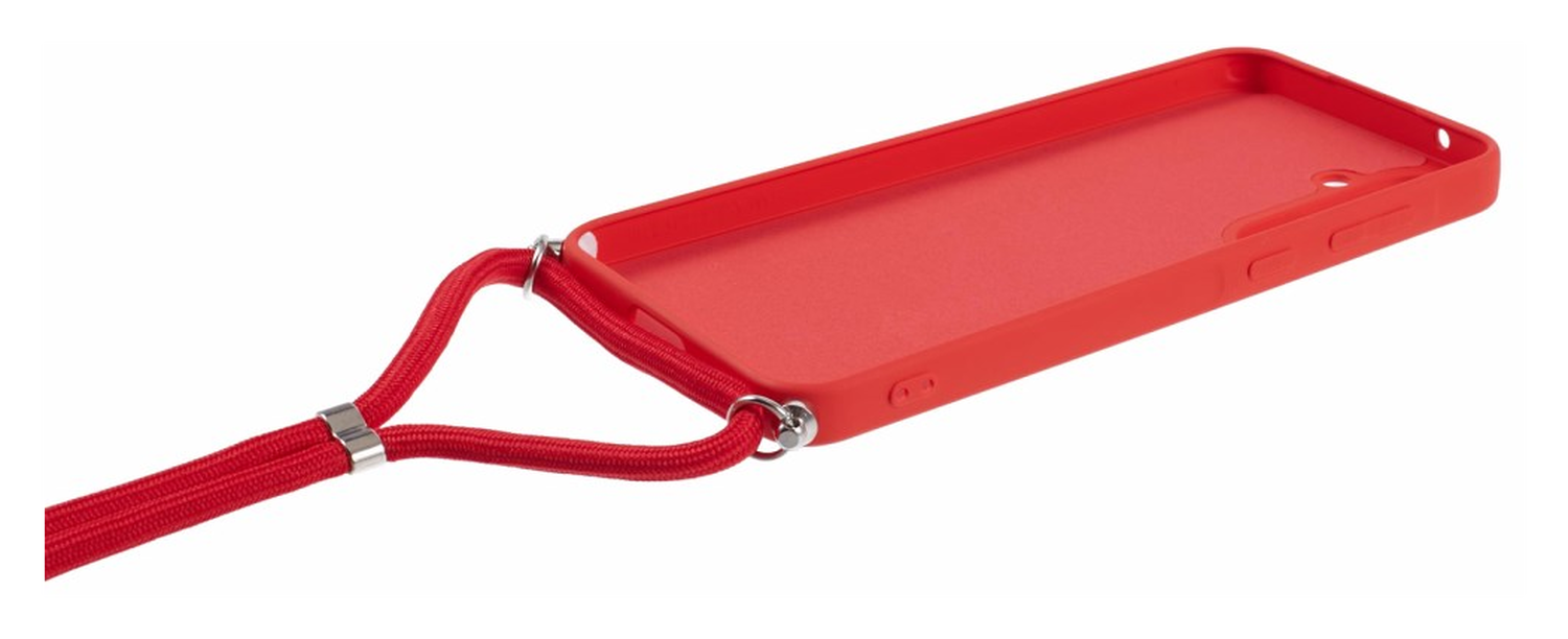 Samsung Galaxy A55 Hoesje met Koord en Camera Bescherming Back Cover Rood afbeelding 7