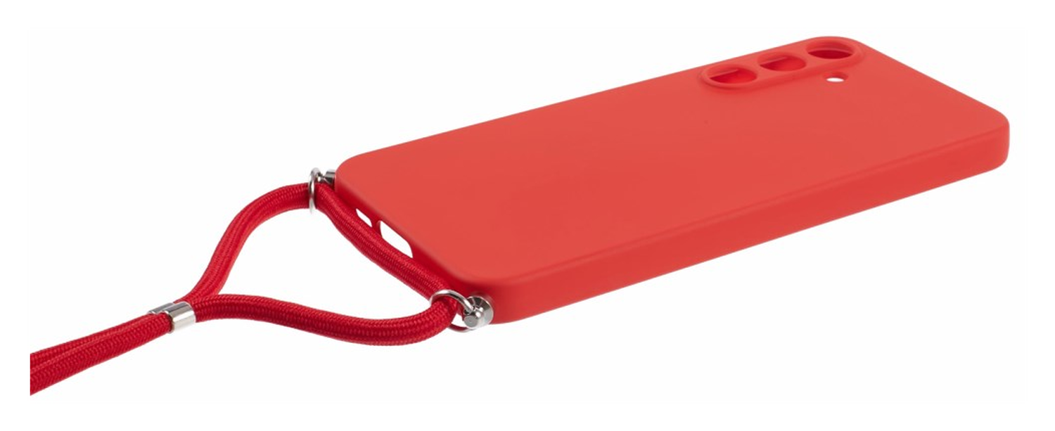 Samsung Galaxy A55 Hoesje met Koord en Camera Bescherming Back Cover Rood afbeelding 8