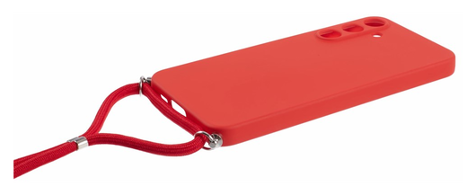 Samsung Galaxy A55 Hoesje met Koord en Camera Bescherming Back Cover Rood afbeelding 8