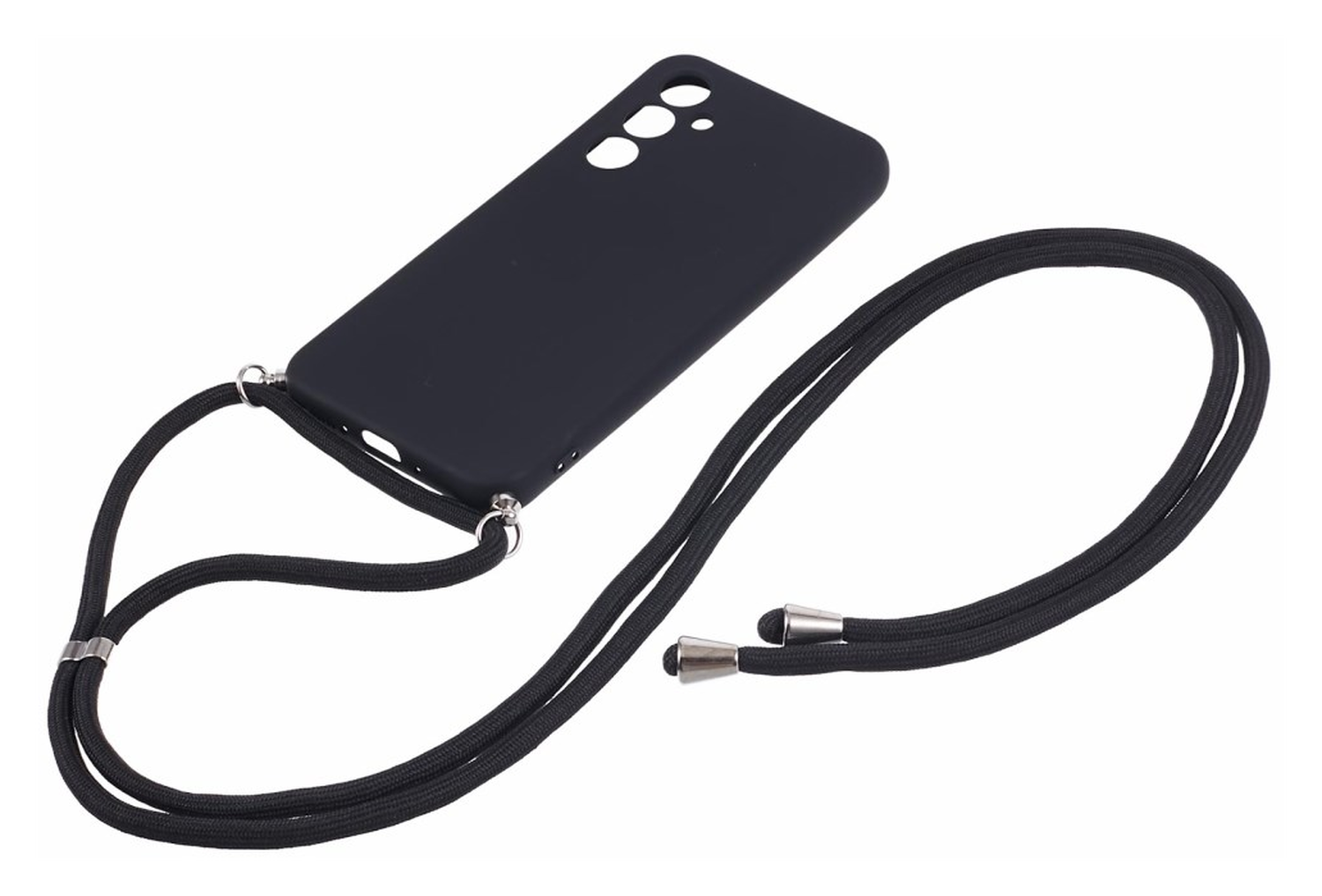 Samsung Galaxy A54 Hoesje met Koord en Camera Bescherming Back Cover Zwart afbeelding 6