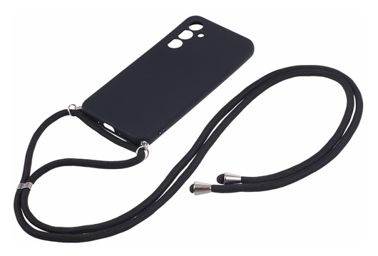 Samsung Galaxy A54 Hoesje met Koord en Camera Bescherming Back Cover Zwart afbeelding 6