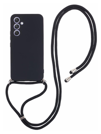 Samsung Galaxy A54 Hoesje met Koord en Camera Bescherming Back Cover Zwart