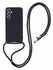 Samsung Galaxy A54 Hoesje met Koord en Camera Bescherming Back Cover Zwart