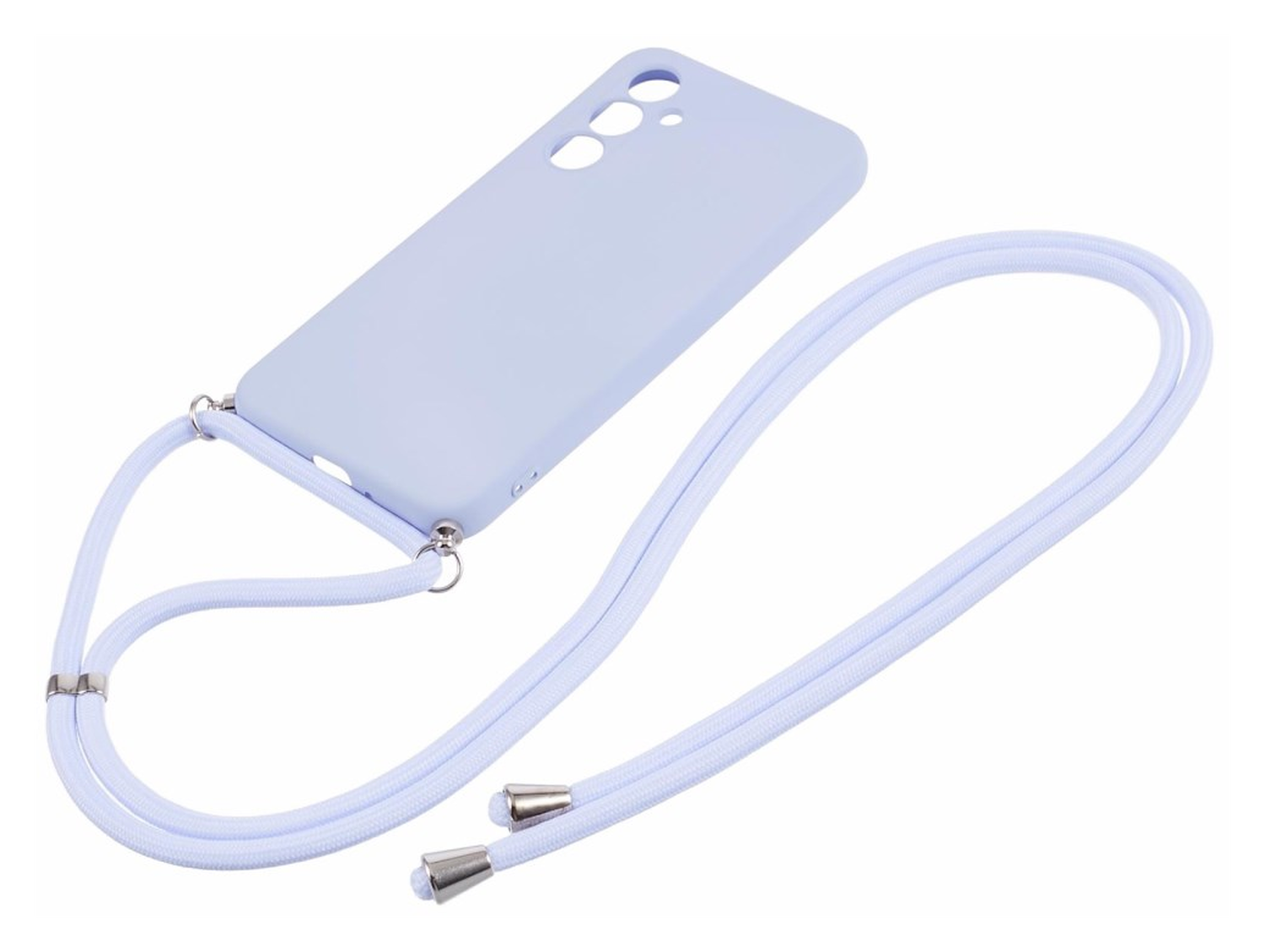 Samsung Galaxy A54 Hoesje met Koord en Camera Bescherming Back Cover Lichtpaars afbeelding 6