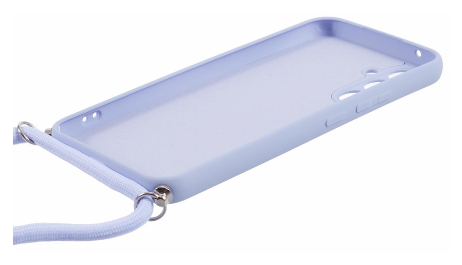 Samsung Galaxy A54 Hoesje met Koord en Camera Bescherming Back Cover Lichtpaars afbeelding 8
