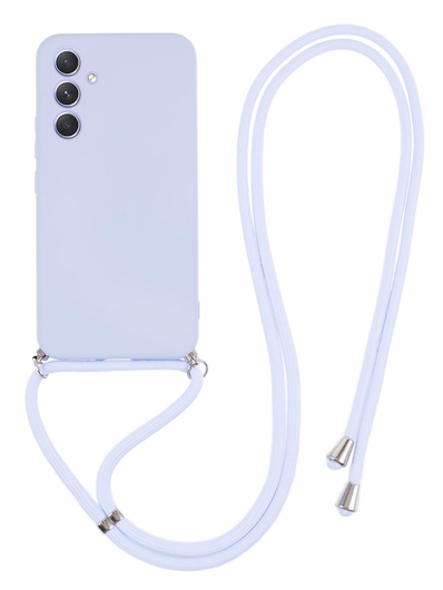 Samsung Galaxy A54 Hoesje met Koord en Camera Bescherming Back Cover Lichtpaars afbeelding 1
