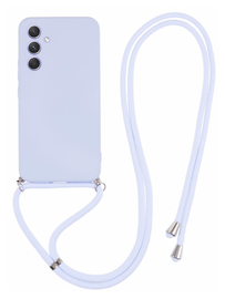 Samsung Galaxy A54 Hoesje met Koord en Camera Bescherming Back Cover Lichtpaars