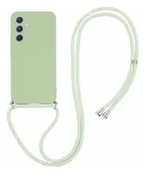 Samsung Galaxy A54 Hoesje met Koord en Camera Bescherming Back Cover Matcha afbeelding