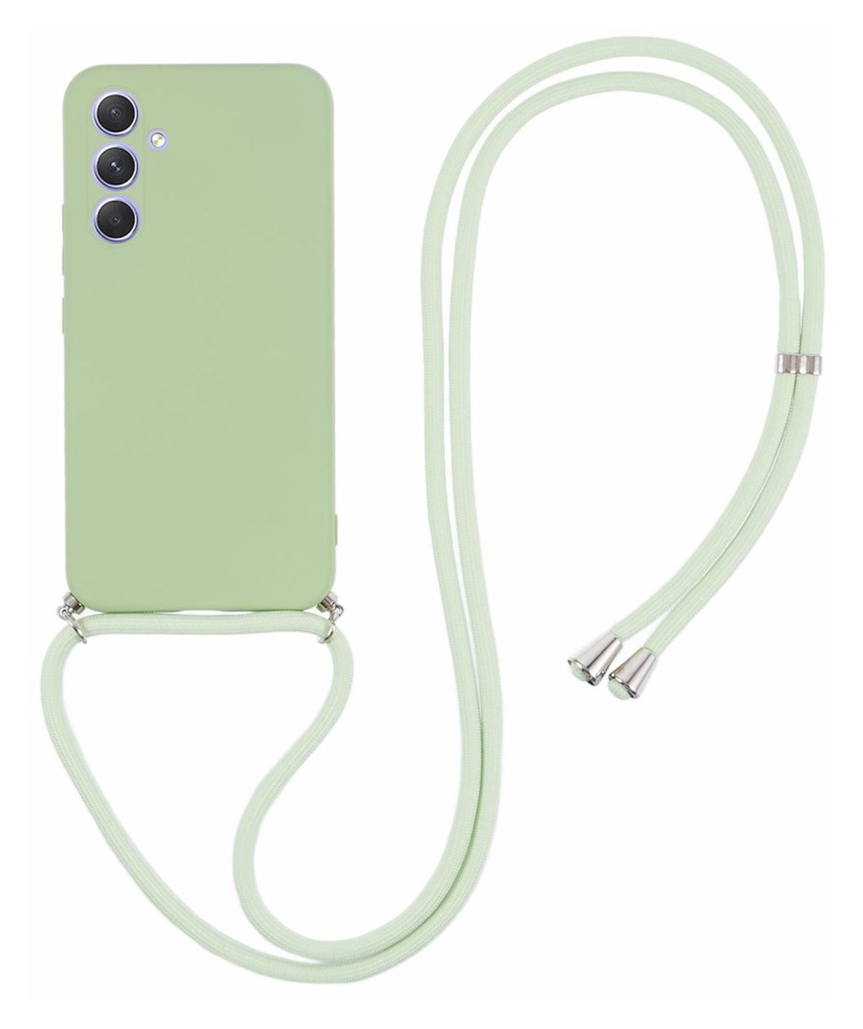 Samsung Galaxy A54 Hoesje met Koord en Camera Bescherming Back Cover Matcha afbeelding 1