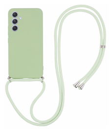 Samsung Galaxy A54 Hoesje met Koord en Camera Bescherming Back Cover Matcha afbeelding