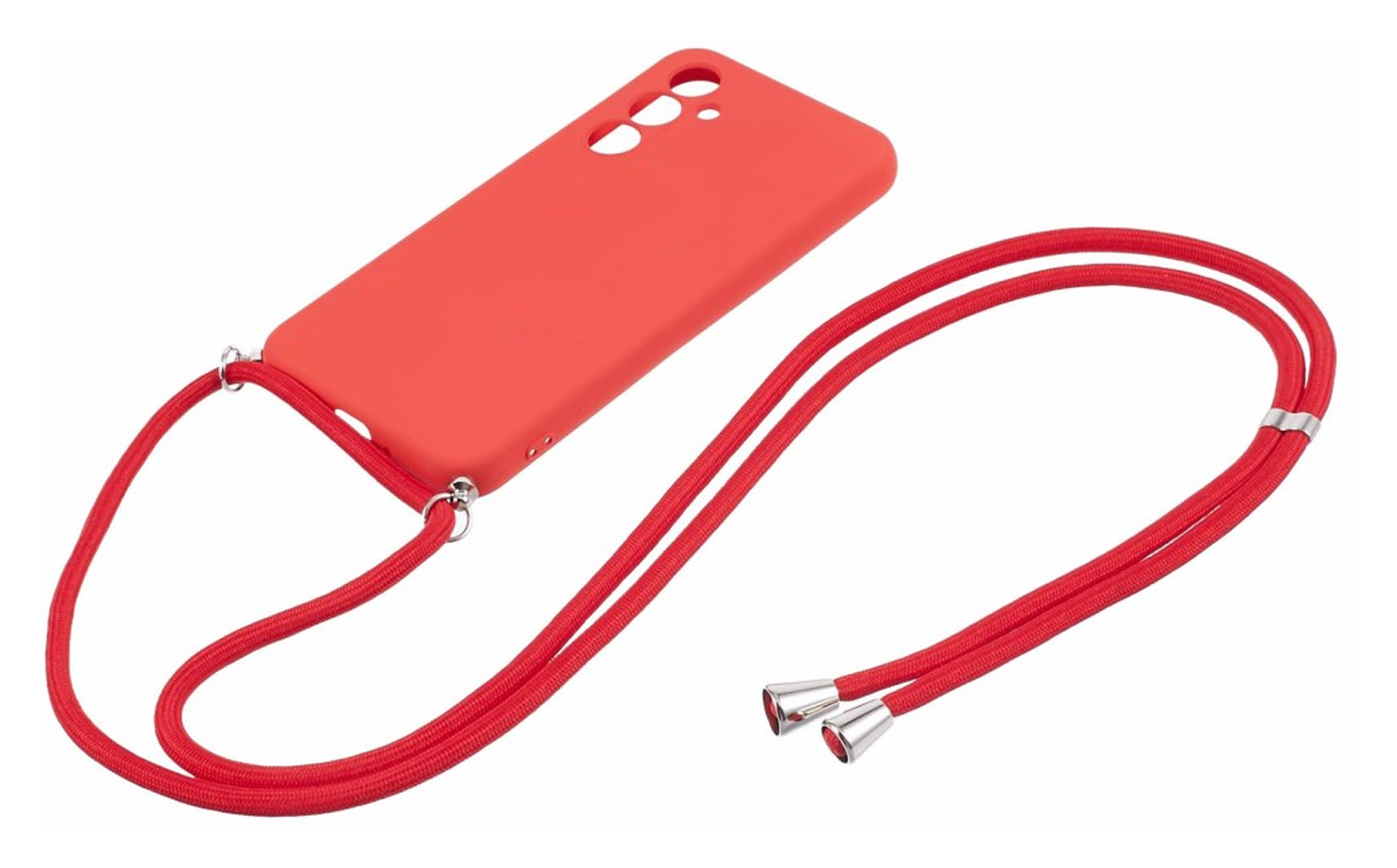 Samsung Galaxy A54 Hoesje met Koord en Camera Bescherming Back Cover Rood afbeelding 6