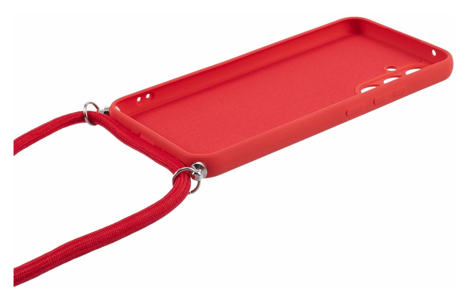 Samsung Galaxy A54 Hoesje met Koord en Camera Bescherming Back Cover Rood afbeelding 8