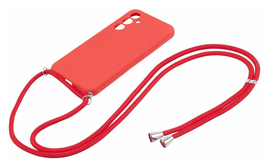 Samsung Galaxy A54 Hoesje met Koord en Camera Bescherming Back Cover Rood afbeelding 6