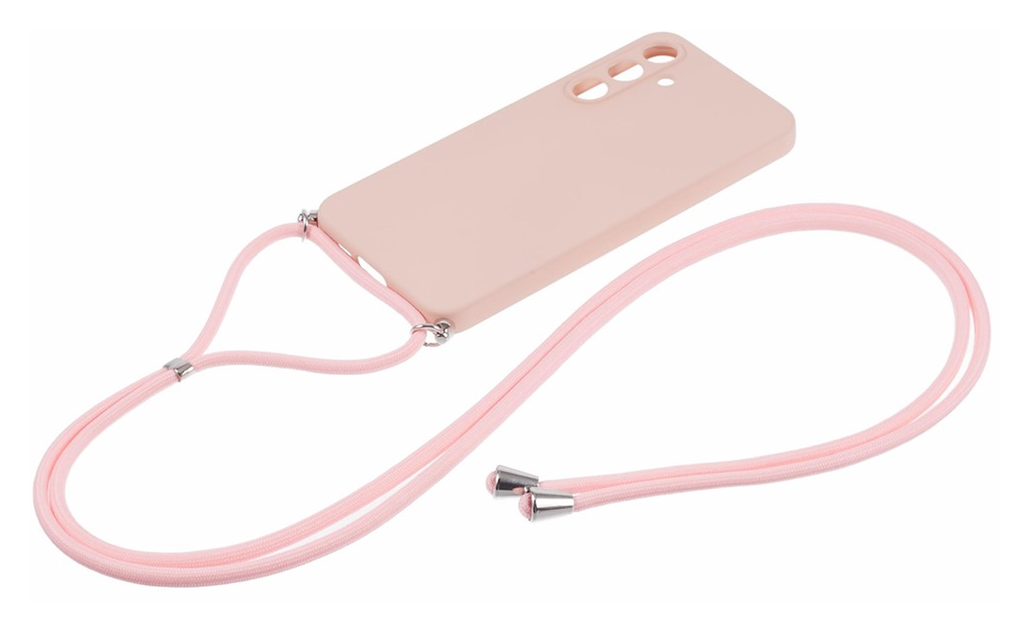 Samsung Galaxy A35 Hoesje met Koord en Camera Bescherming Back Cover Roze afbeelding 8