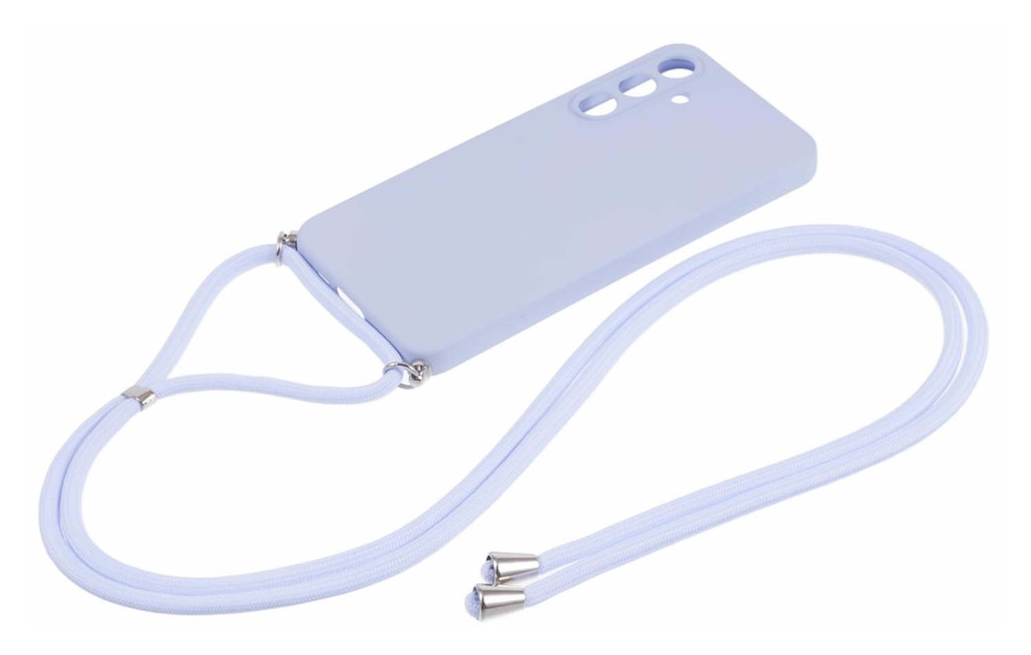 Samsung Galaxy A35 Hoesje met Koord en Camera Bescherming Back Cover Lichtpaars afbeelding 6