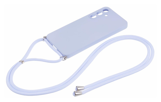 Samsung Galaxy A35 Hoesje met Koord en Camera Bescherming Back Cover Lichtpaars afbeelding 6