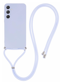 Samsung Galaxy A35 Hoesje met Koord en Camera Bescherming Back Cover Lichtpaars afbeelding