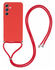 Samsung Galaxy A35 Hoesje met Koord en Camera Bescherming Back Cover Rood