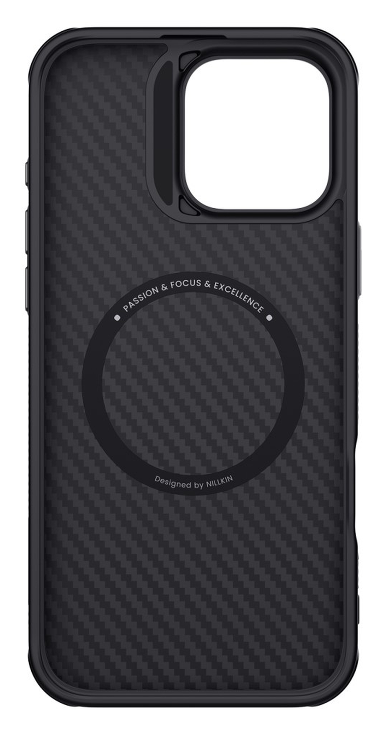 Nillkin Synthetic Fiber Apple iPhone 16 Pro Max Hoesje MagSafe Carbon Zwart afbeelding 4