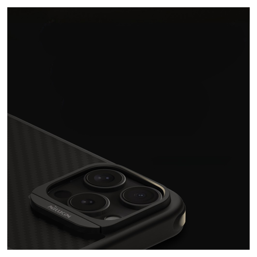 Nillkin Synthetic Fiber Apple iPhone 16 Pro Max Hoesje MagSafe Carbon Zwart afbeelding 5