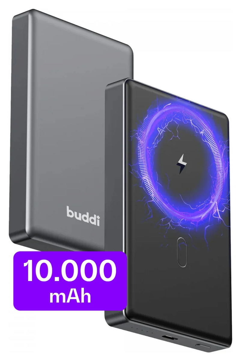 Buddi Connect 10.000 mAh MagSafe Powerbank 20W met 25W Oplader Zwart afbeelding 17