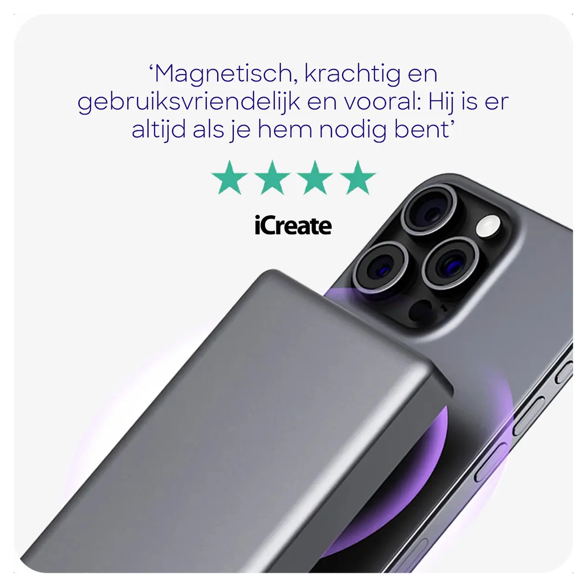 Buddi Connect 10.000 mAh MagSafe Powerbank 20W met 25W Oplader Zwart afbeelding 4