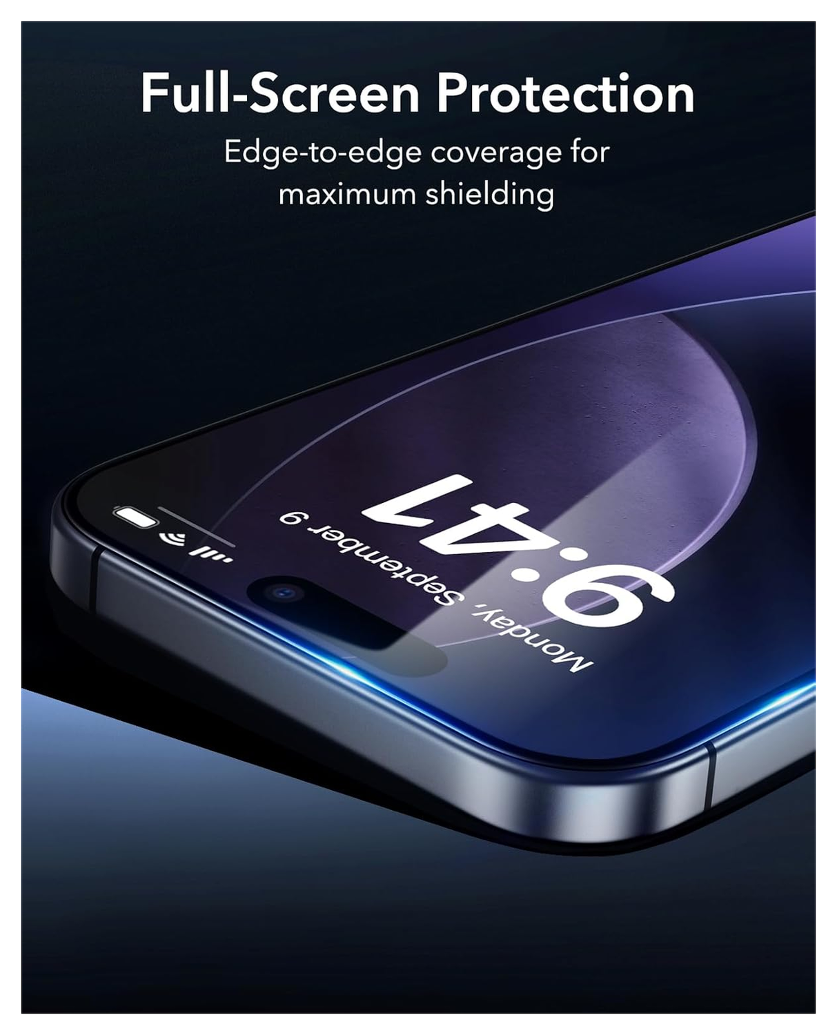 ESR iPhone 17 / 16 Pro Screen Protector Tempered Glass met Montageframe (3-Pack) afbeelding 4