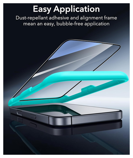 ESR iPhone Air Screen Protector Tempered Glass met Montageframe (3-Pack) afbeelding 2