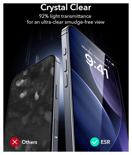 ESR iPhone Air Screen Protector Tempered Glass met Montageframe (3-Pack) afbeelding 5