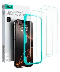 ESR iPhone 17 Pro Screen Protector Tempered Glass met Montageframe (3-Pack) afbeelding