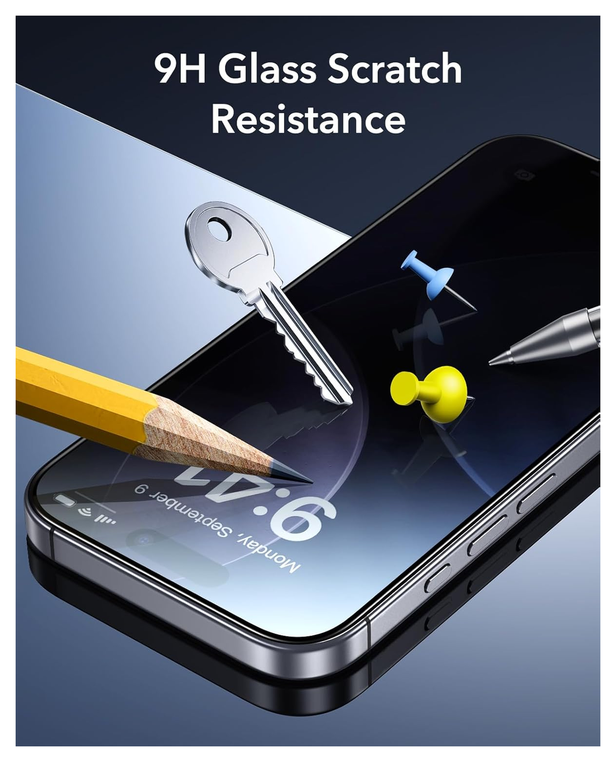 ESR Privacy Screen Protector iPhone Air Tempered Glass (3-Pack) afbeelding 6