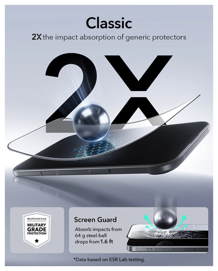 ESR UltraFit Tempered Glass iPhone Air Screen Protector (3-Pack) afbeelding 5