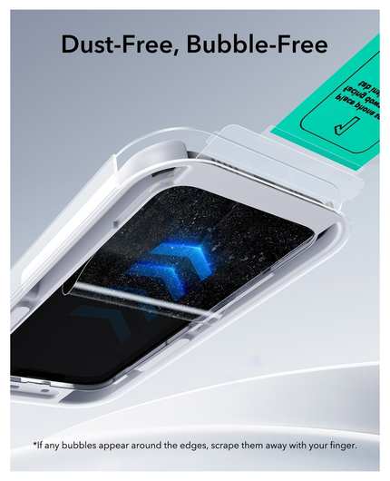 ESR UltraFit Tempered Glass iPhone 17 Pro Max Screen Protector (3-Pack) afbeelding 4