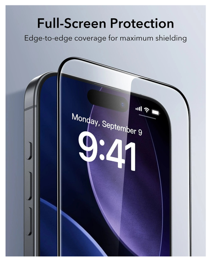 ESR UltraFit Tempered Glass iPhone 17 Pro Max Screen Protector (3-Pack) afbeelding 6