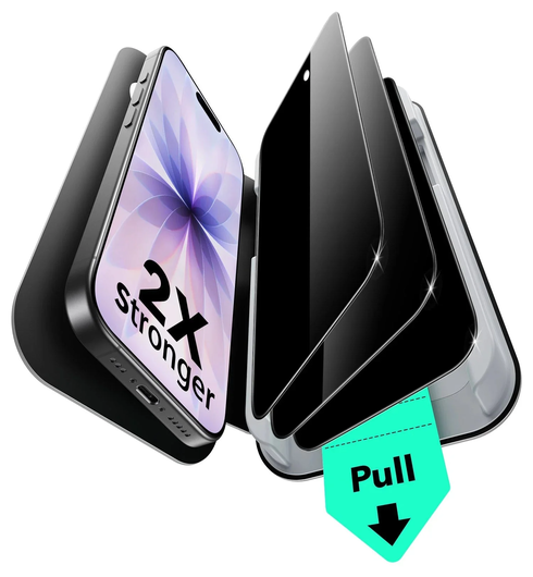 ESR UltraFit Privacy iPhone 17 Screen Protector Tempered Glass (3-Pack) afbeelding 1