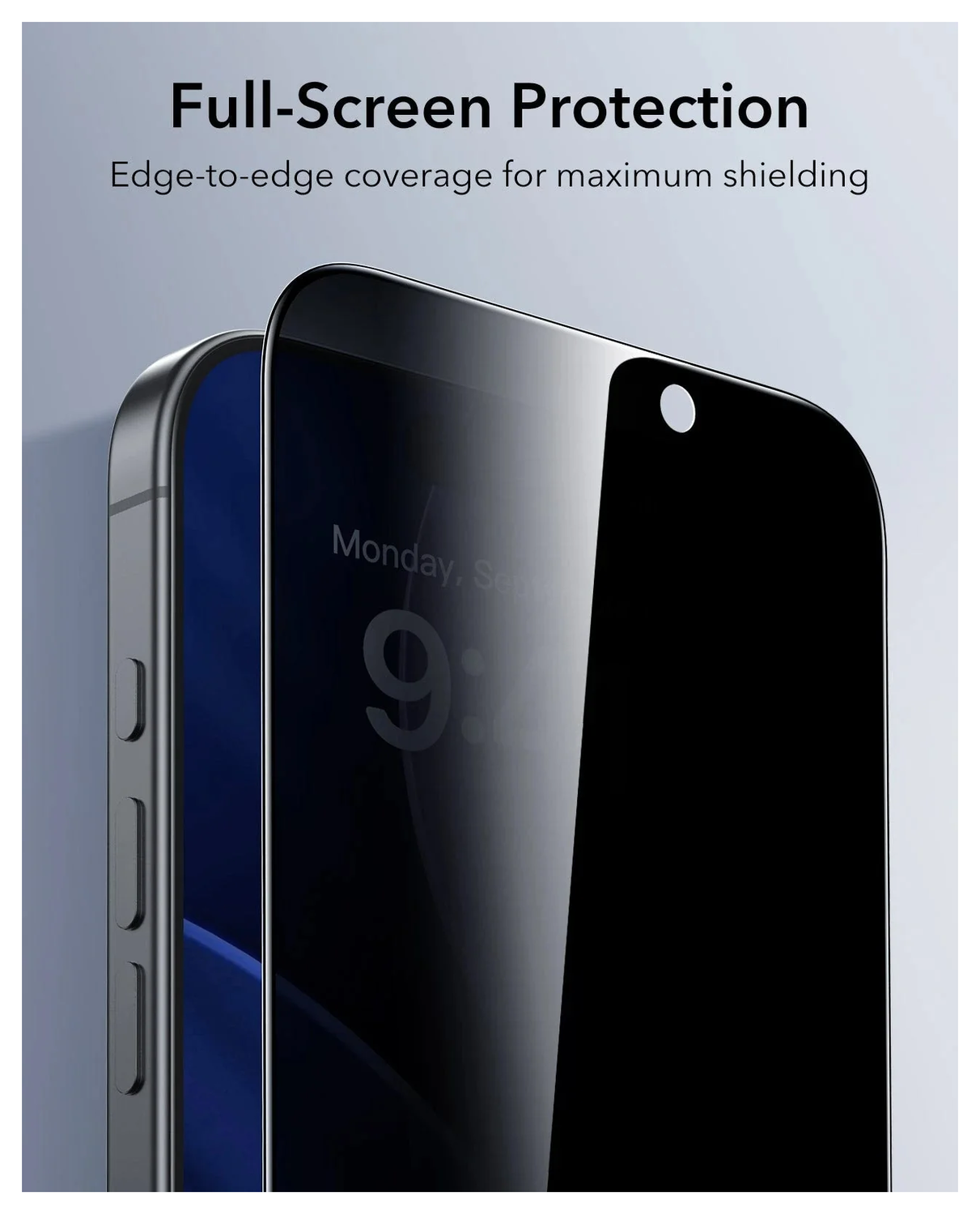 ESR UltraFit Privacy iPhone 17 Pro Screen Protector Tempered Glass (3-Pack) afbeelding 8