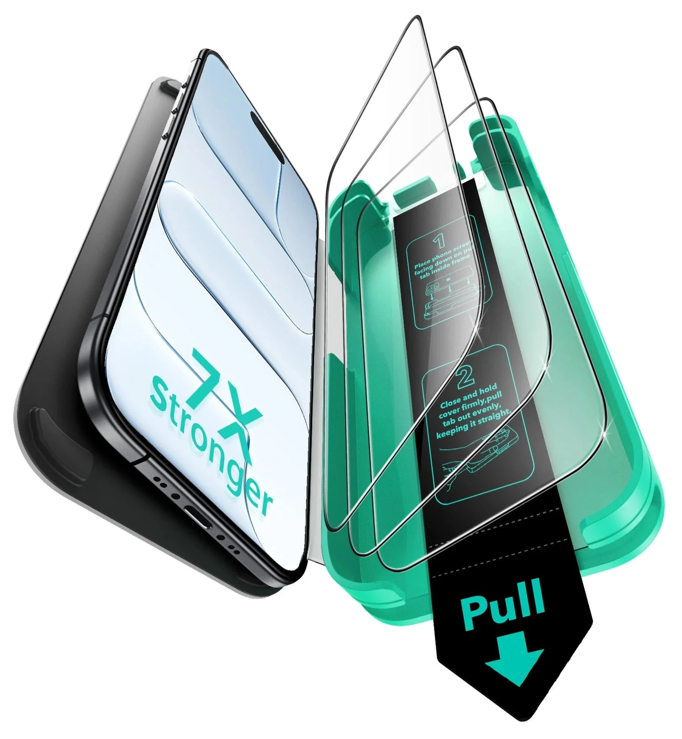 ESR UltraFit Armorite iPhone Air Screen Protector Tempered Glass (3-Pack) afbeelding 1