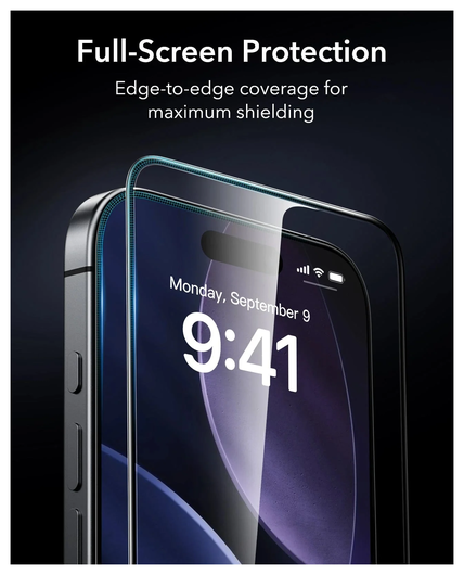 ESR UltraFit Armorite iPhone 17 Pro Screen Protector Tempered Glass (3-Pack) afbeelding 7