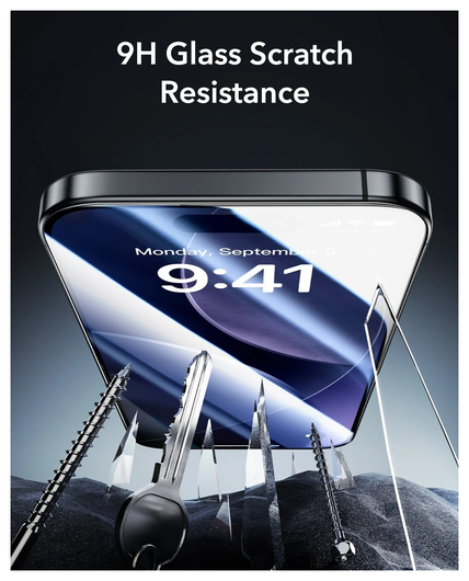 ESR UltraFit Armorite iPhone 17 Pro Max Screen Protector Tempered Glass (3-Pack) afbeelding 6