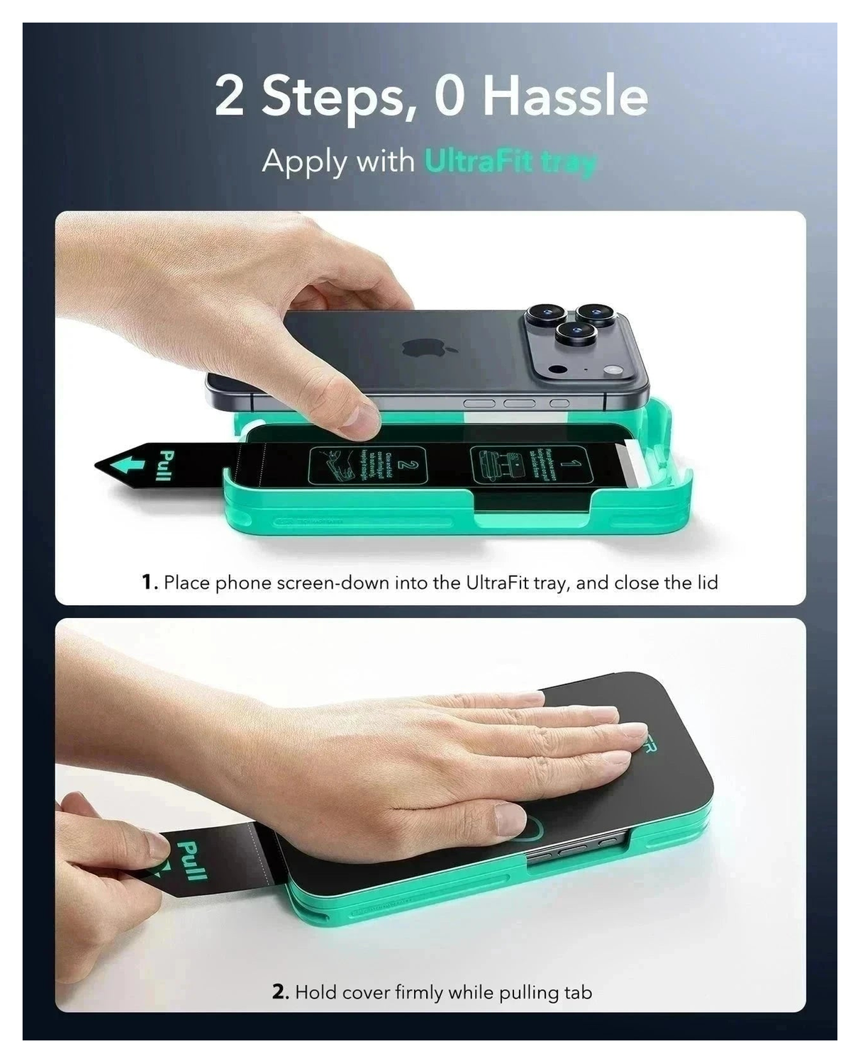 ESR UltraFit Armorite Privacy iPhone 17 Pro Tempered Glass (3-Pack) afbeelding 4