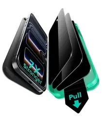 ESR UltraFit Armorite Privacy iPhone 17 Pro Max Tempered Glass (3-Pack) afbeelding