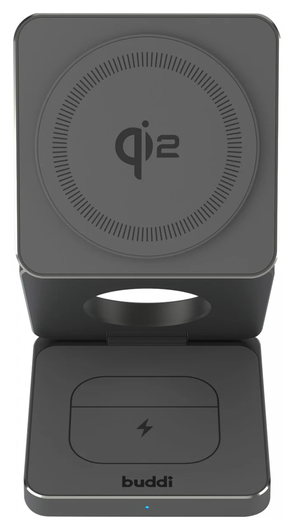 Buddi Power 3-in-1 Draadloze MagSafe / Qi2 Oplader met 25W Power Adapter Grijs afbeelding 11